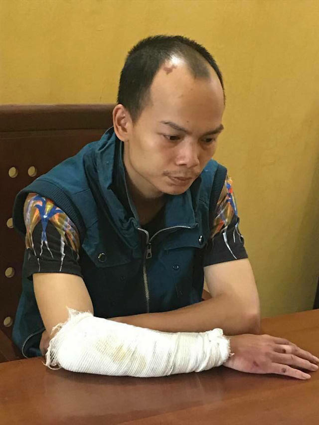 Vũ Công Chiến tại cơ quan công an.