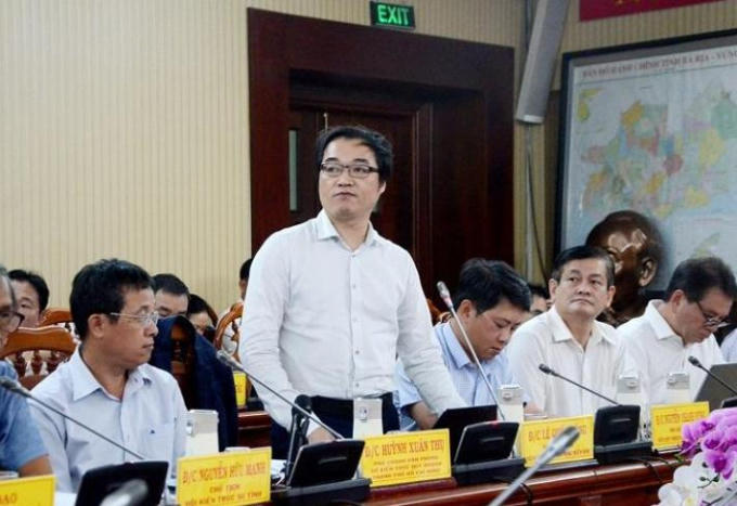 TS.KTS. Lê Quốc Hùng - Viện phó Viện Quy hoạch Xây dựng miền Nam trình bày tham luận tại Hội thảo.