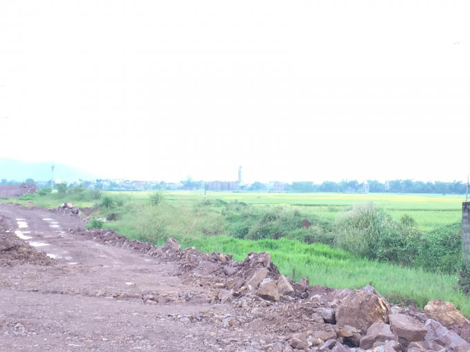 Một trong những khu đất chưa thể GPMB do người dân không đồng thuận về giá đền bù.