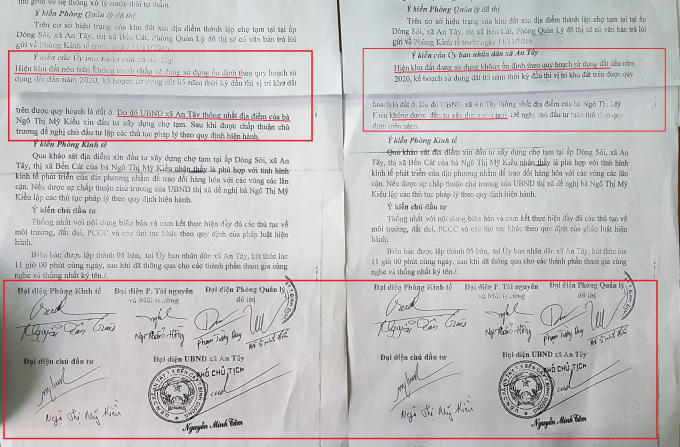 Hai văn bản có nhiều dấu hiệu bất thường