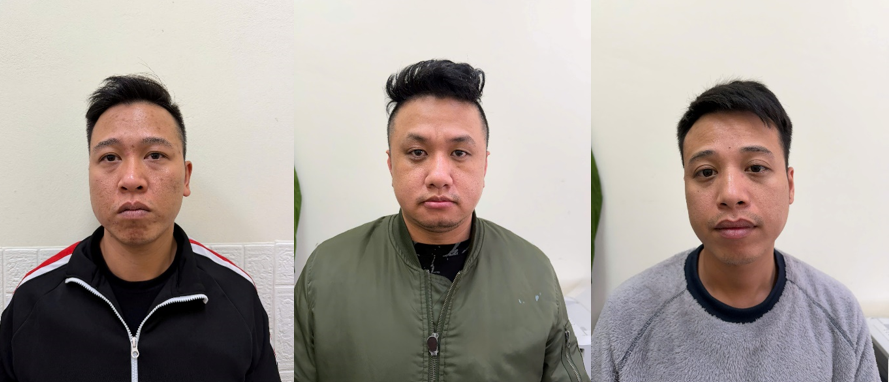 Các đối tượng bị bắt giữ.