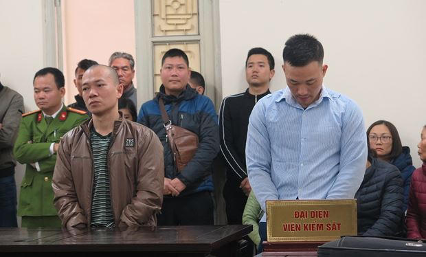 Các bị cáo tại tòa.