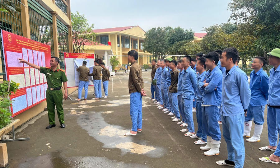 Các cơ sở cai nghiện trên địa bàn tỉnh Thanh Hóa chuẩn bị chu đáo cho công tác bầu cử - Ảnh Công an Thanh Hóa.
