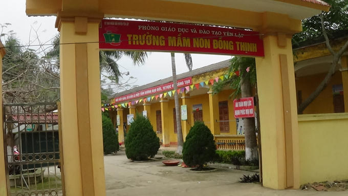 Ngôi trường xảy ra sự việc cháu bé bị cô giáo "quyệt tay" chảy máu tai.
