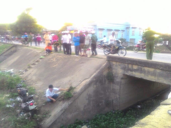 Hiện trường vụ tai nạn.