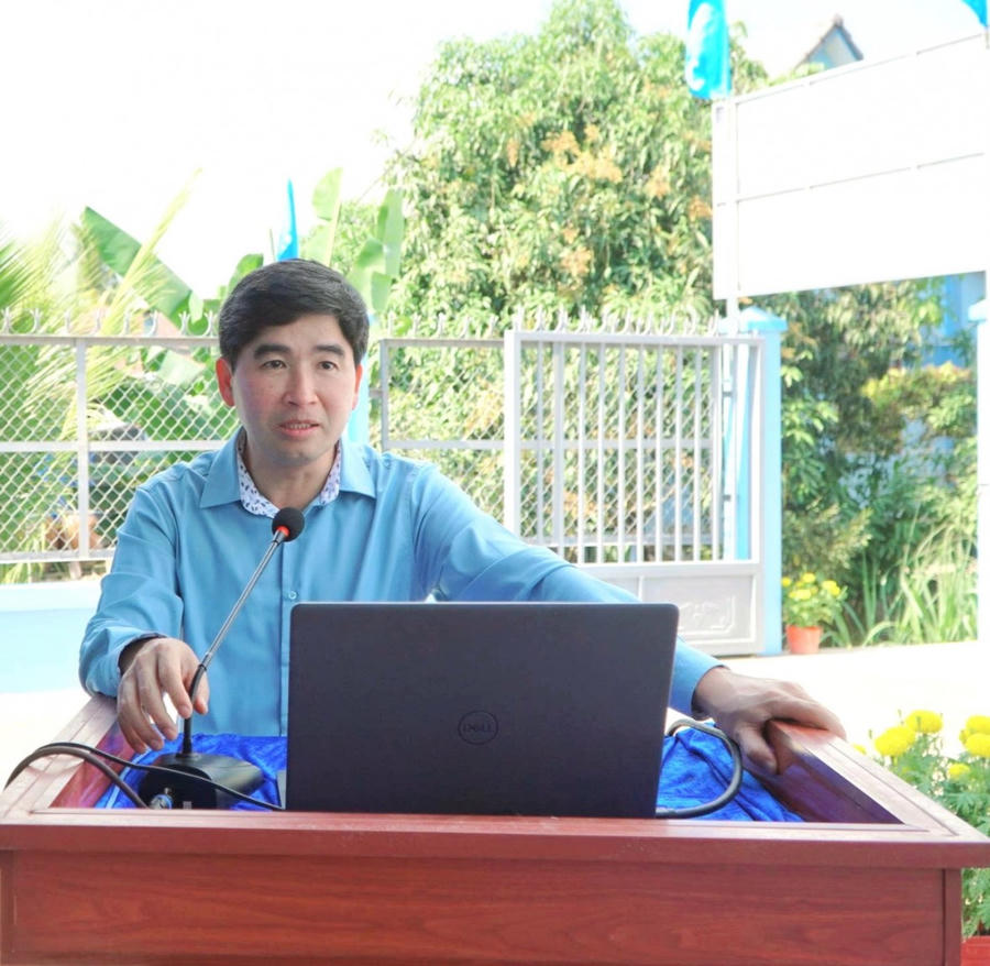 Ông Lương Văn Anh, Phó Cục trưởng Cục Quản lý xây dựng công trình thủy lợi phát biểu tại buổi lễ