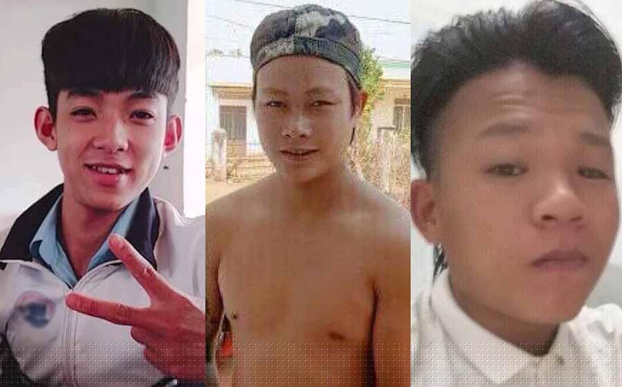 3 đối tượng Tuấn, Quân, Kỉnh (từ trái qua). Ảnh: V.N