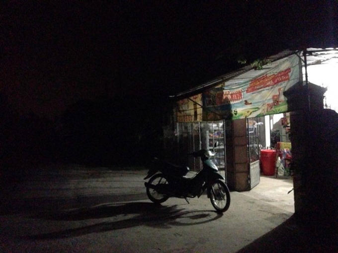 Hiện trường nơi anh Hòa bị đâm tử vong tại chỗ.