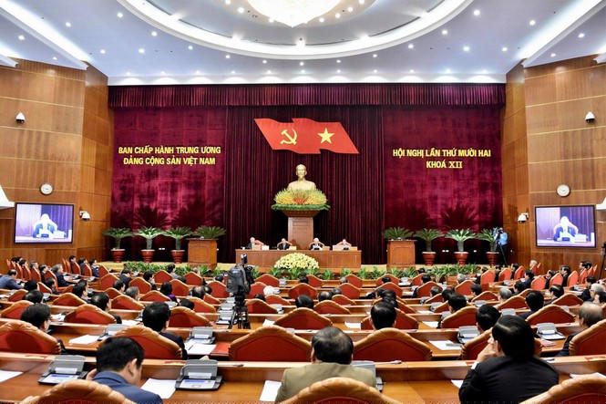 Hình ảnh bế mạc Hội nghị lần thứ 12 Ban Chấp hành Trung ương Đảng - ảnh 5