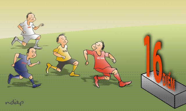 Đội tuyển Việt Nam có lợi thế hơn các đối thủ còn lại ở bảng G khi chỉ cần 1 trận thắng và 2 trận hòa để đạt tổng điểm 16, điểm số đủ để giành vé đi tiếp vào vòng loại thứ 3 vòng loại World Cup 2022 (Minh họa: Ngọc Diệp)