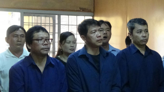 Các bị cáo tại phiên tòa.