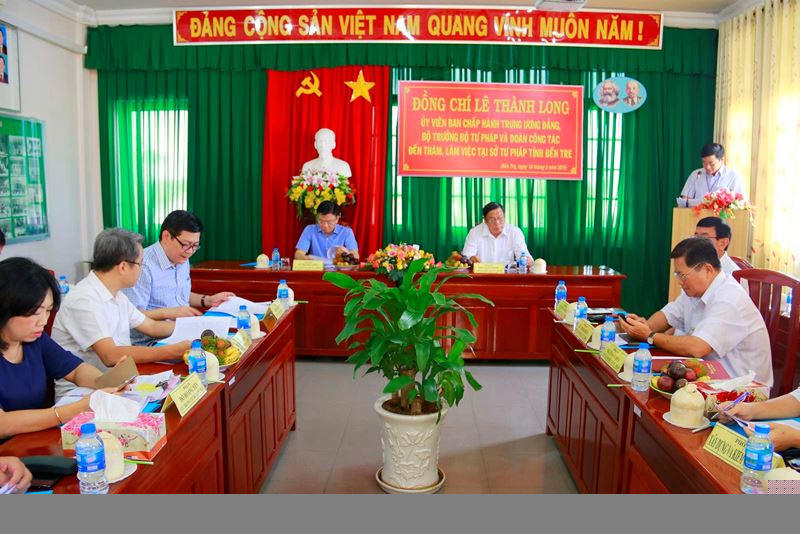 Bộ trưởng Lê Thành Long: “Tháo gỡ” nhiều khó khăn, vướng mắc cho Tư pháp Bến Tre