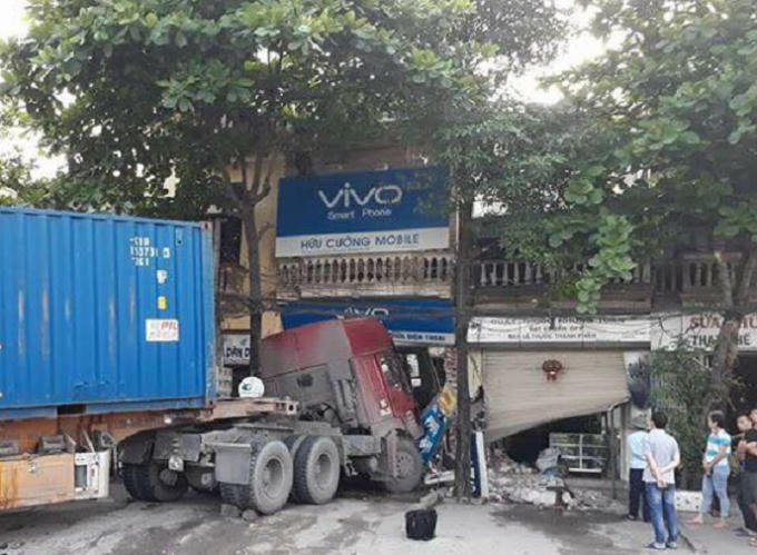 Hiện trường vụ tai nạn.