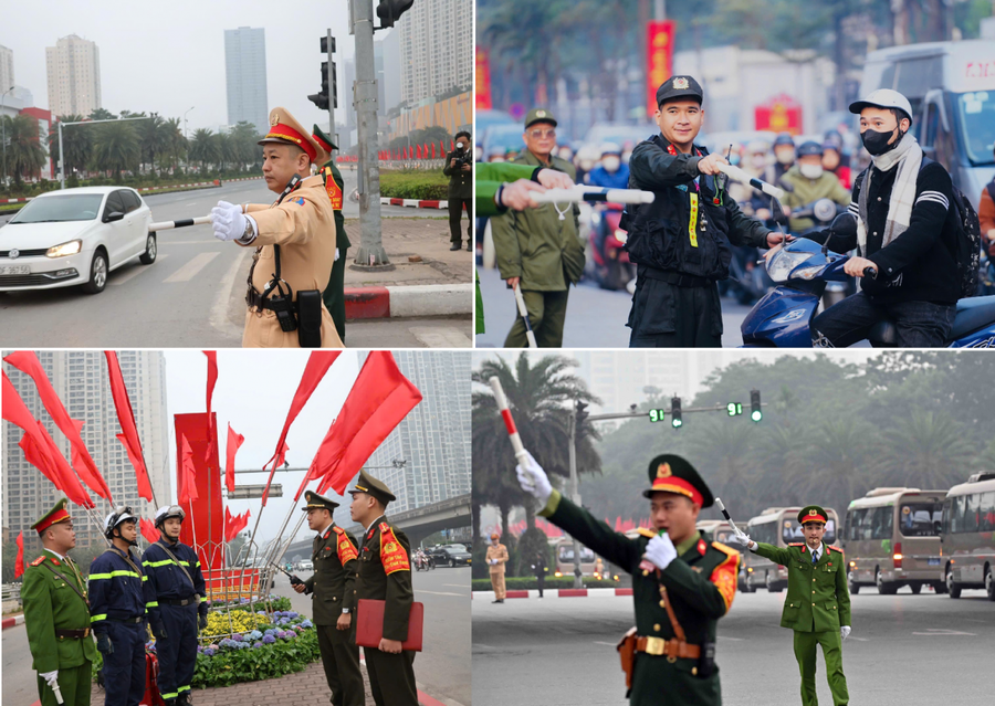 Các lực lượng phối hợp, hiệp đồng chặt chẽ tại hiện trường, bảo đảm an ninh, trật tự.