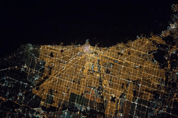 Hồ Erie, Cleveland. (Ảnh: NASA)