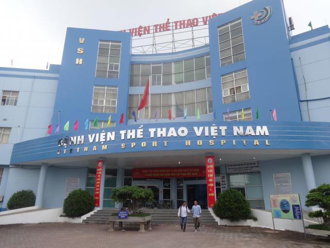 Bệnh viện Thể thao Việt Nam nơi xảy ra sự việc trên.