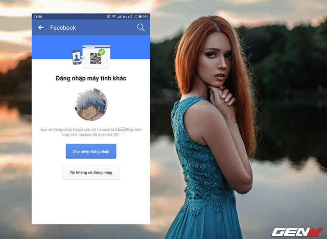 Bước 4: Giao diện quét mã QR trên smartphone sẽ hiện ra, hãy hướng camera vào cửa sổ QR trên máy tính và chờ vài giây để ứng dụng Facebook nhận diện mã. Khi hoàn tất, tùy chọn phê duyệt đăng nhập sẽ xuất hiện, hãy nhấn “Cho phép đăng nhập”.