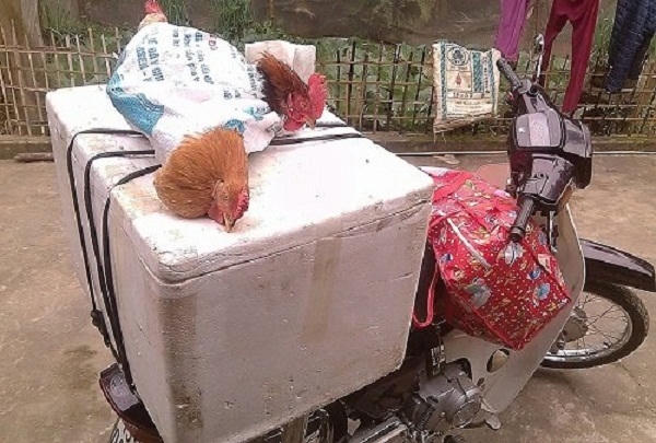 Mỗi tháng chị Thu về quê 2-3 lần để nhập thực phẩm sạch xuống Hà Nội ăn dần.