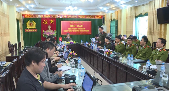 Công an tỉnh Phú Thọ họp báo thông tin vụ việc