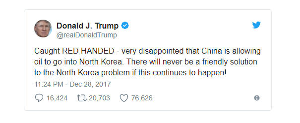 Chia sẻ của Tổng thống Trump trên Twitter. (Ảnh: Twitter)