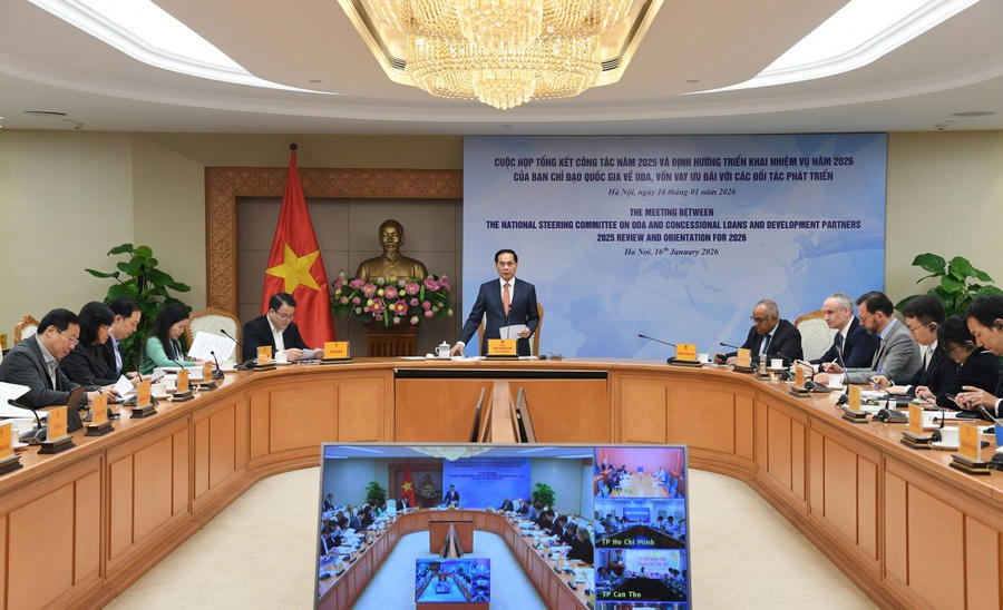 Phó Thủ tướng Bùi Thanh Sơn chủ trì cuộc họp của Ban Chỉ đạo quốc gia về ODA và vốn vay ưu đãi với các đối tác phát triển. (ảnh: Chinhphu,vn)