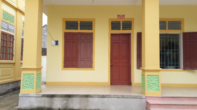 Phòng làm việc của ông Nguyễn Ngọc Thấu - Trưởng công an xã Nghi Quang khóa trái cửa vào sáng ngày 10/11.