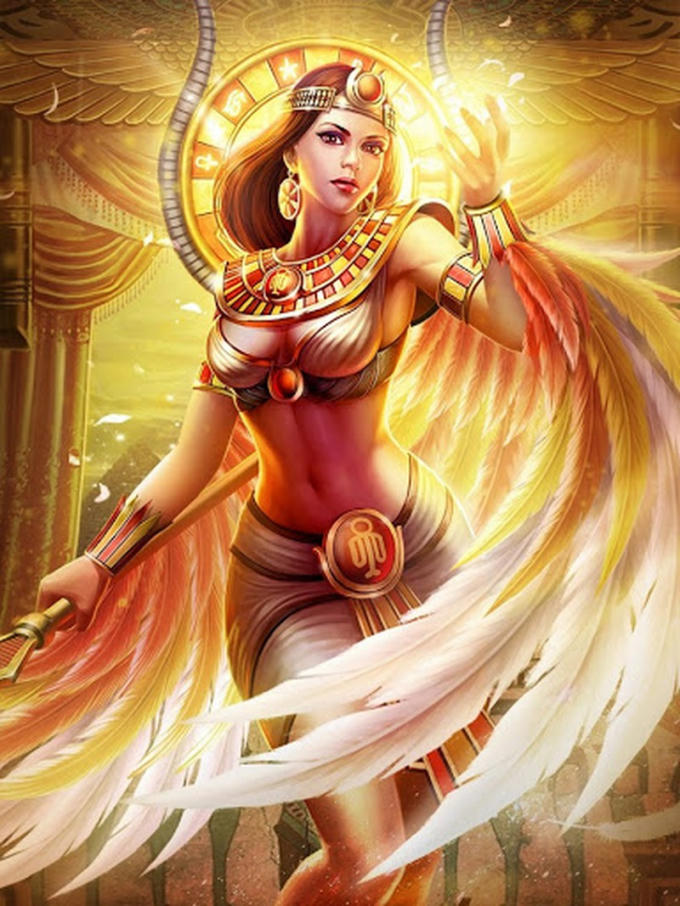 Hình vẽ 3D về Nữ thần Isis.