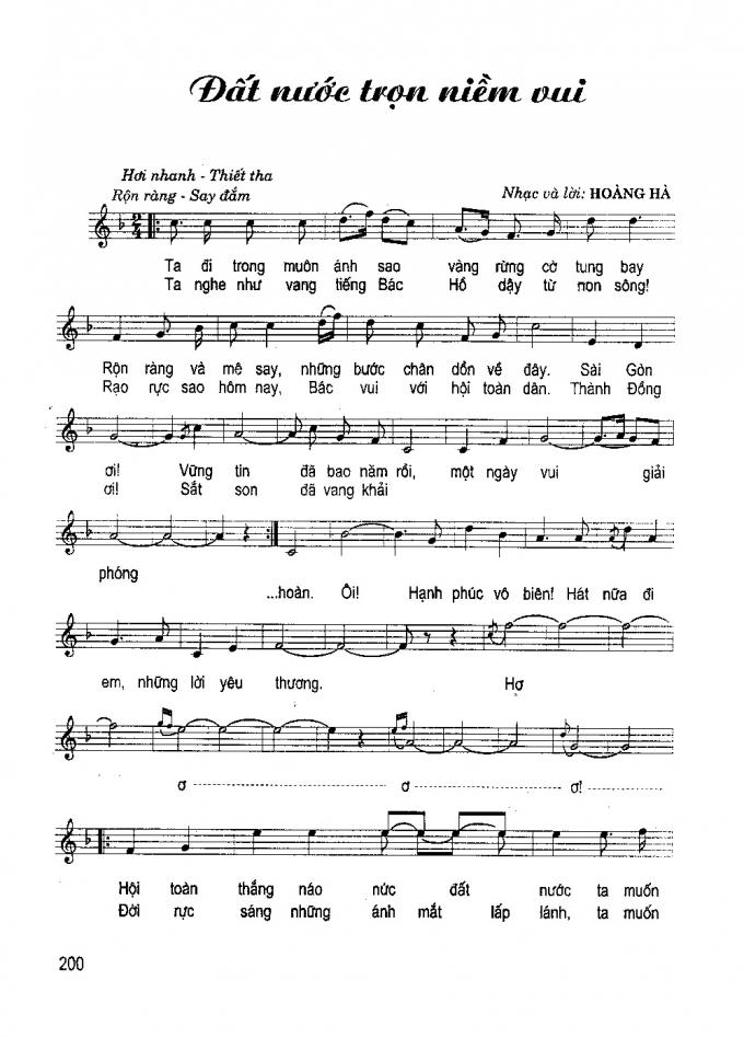 Bản nhạc của ca kh&uacute;c đ&atilde; đi v&agrave;o lịch sử