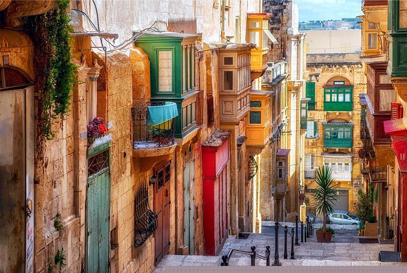 Những con phố cổ của Valletta, Malta. Ảnh: Getty Images