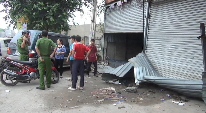 Lực lượng chức năng có mặt ghi nhận vụ việc