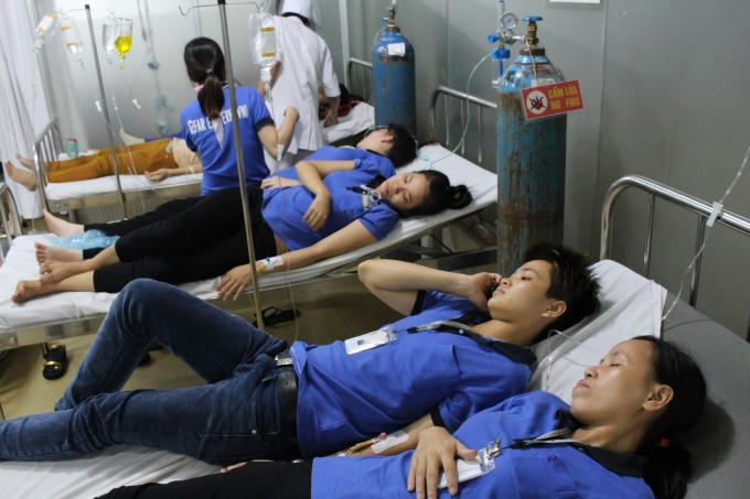 Các công nhân đang được điều trị tại bệnh viện
