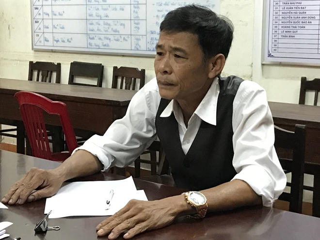 Đối tượng Võ Văn Tý tại cơ quan điều tra.