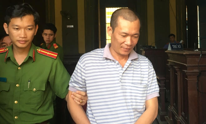 Bị cáo Trần Văn Lộc sau phiên xử. (Ảnh: báo Công an nhân dân)