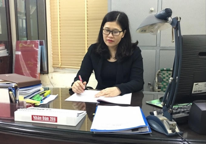 Bà Trịnh Thị Dung - Phó Chủ tịch UBND quận Cầu Giấy. Ảnh: Thu Thủy.