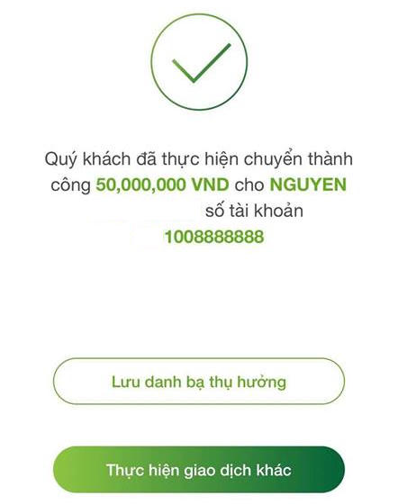 Số tài khoản có 7 số 8