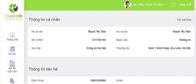 Capital House ra mắt website hỗ trợ khách hàng www.thudo.dip.vn