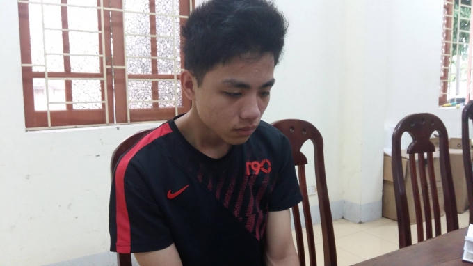 Đối tượng Võ Văn Hùng tại cơ quan điều tra.