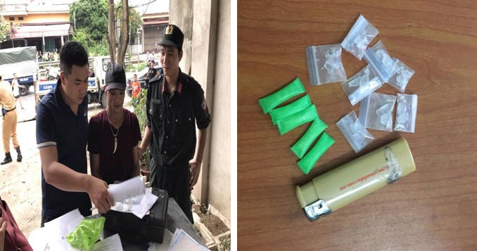 Đối tượng cùng tang vật được lực lượng chức năng bắt giữ.
