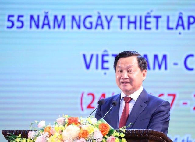 Phó Thủ tướng Lê Minh Khái phát biểu tại lễ kỷ niệm. Ảnh VGP.