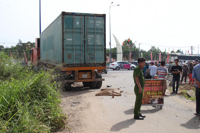 Hiện trường vụ tai nạn.