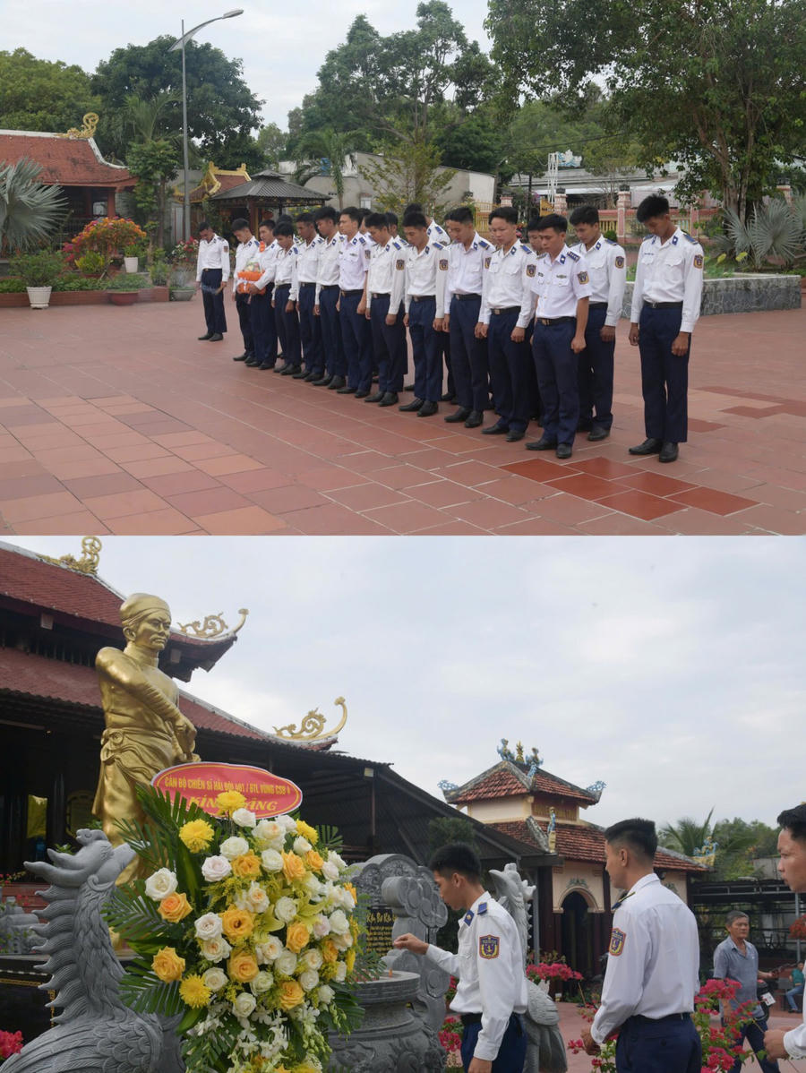 Cán bộ, đoàn viên thanh niên đơn vị mặc niệm tưởng nhớ các anh hùng liệt sĩ