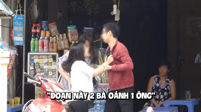 Có anh chàng còn bị bạn gái hiểu lầm - Ảnh cắt từ clip.