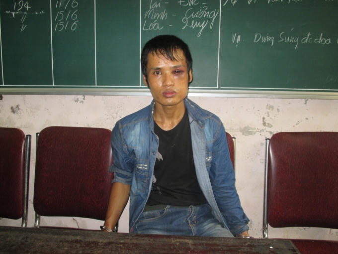 Đối tượng Lương Ba Duy tại cơ quan điều tra.
