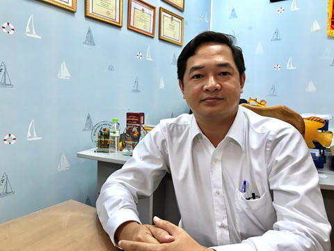 Ông Nguyễn Thanh Thống, đại diện Hội đồng quản trị Trường phổ thông Thái Bình Dương. (Ảnh Đình Tuyến).