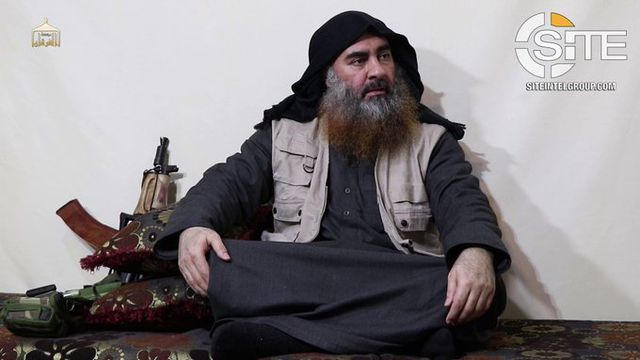 Trùm khủng bố IS al-Baghdadi tái xuất sau 5 năm lẩn trốn (Ảnh: Twitter)