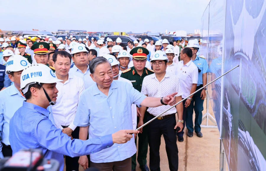 Tổng Bí thư Tô Lâm đánh giá cao nỗ lực của chủ đầu tư và lực lượng thi công.