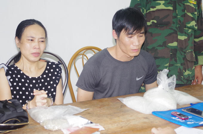 02 đối tượng đã khai nhận là Nguyễn Thái Sơn, SN 1985 và vợ là Hoàng Thị Hoài Thu.