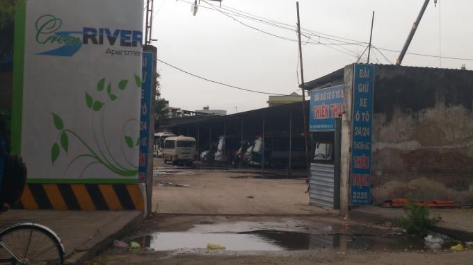 Bãi xe Thiên Thạch nằm trong khuôn viên đất dự án.