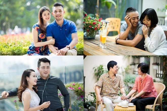 Những cặp đôi ở những lứa tuổi khác nhau cùng chia sẻ về hạnh phúc của chính mình. (Ảnh: New.zing.vn).