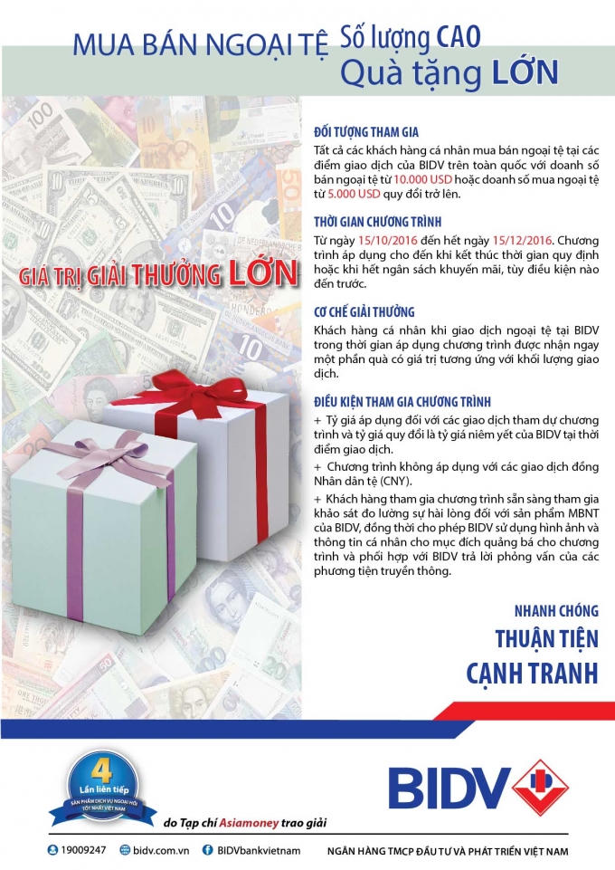 Mua b&aacute;n ngoại tệ - Số lượng cao - Qu&agrave; tặng lớn